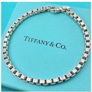 Tiffany & Co. Venetian Link Bracelet Sterling Silver 925 No Box Near Mint Auth